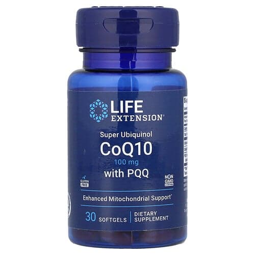 Life Extension Life Extension スーパーユビキノールCoQ10 with PQQ 100mg ソフトジェル30粒 パッケージ画像