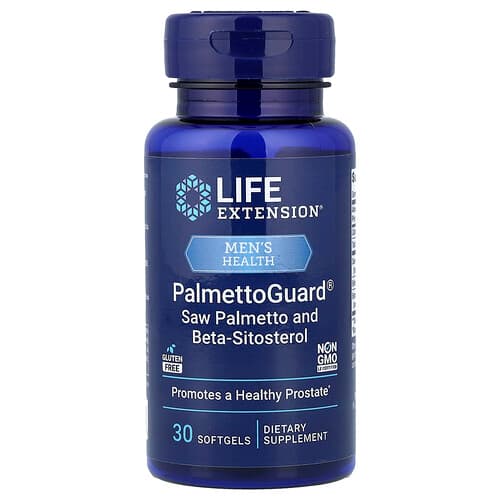 Life Extension Life Extension メンズヘルス PalmettoGuard® ソウパルメットとベータシトステロール ソフトジェル30粒 パッケージ画像