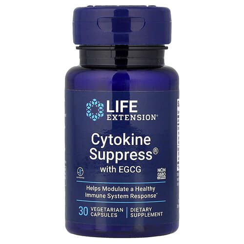 Life Extension Life Extension, Cytokine Suppress® with EGCG, ベジタリアンカプセル30粒 パッケージ画像