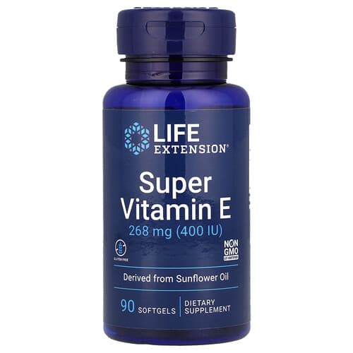 Life Extension Life Extension スーパービタミンE 268mg(400IU)ソフトジェル90粒 パッケージ画像