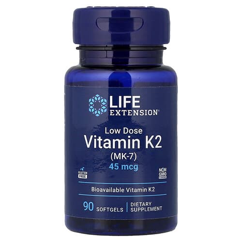 Life Extension Life Extension ロー・ドーズ ビタミンK2 (MK-7) 45mcg ソフトジェル90粒 パッケージ画像