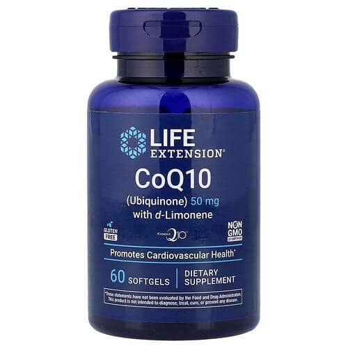 Life Extension Life Extension CoQ10 with d-Limonene ソフトジェル60粒 パッケージ画像
