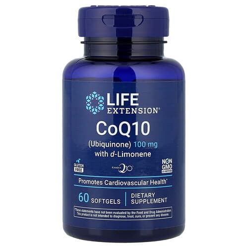 Life Extension Life Extension CoQ10（ユビキノン）with d-リモネン 100mg ソフトジェル60粒 パッケージ画像
