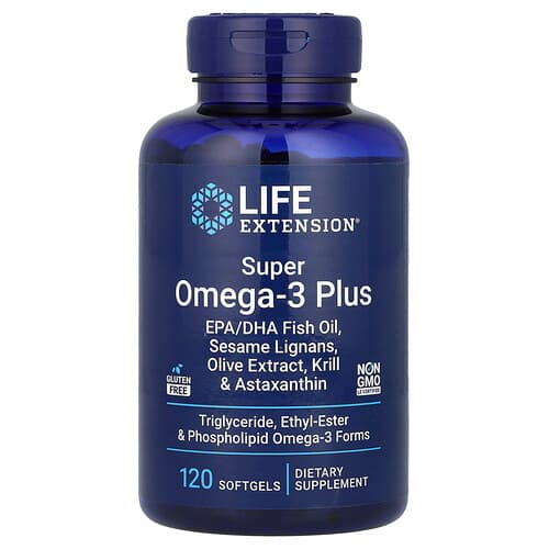 Life Extension Life Extension スーパーオメガ3プラス ソフトジェル120粒 パッケージ画像
