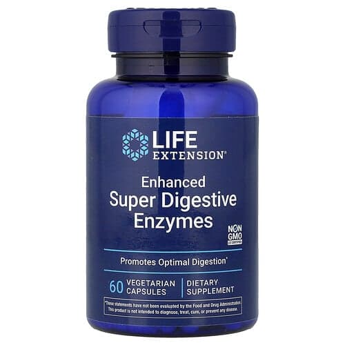 Life Extension ライフエクステンション エンハンスド スーパー ディジェスティブ エンザイムス ベジタリアンカプセル60粒 パッケージ画像