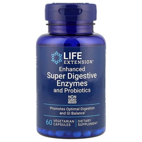Life Extension Life Extension エンハンスド スーパー ディジェスティブ エンザイムス アンド プロバイオティクス ベジタリアンカプセル60粒 パッケージ画像