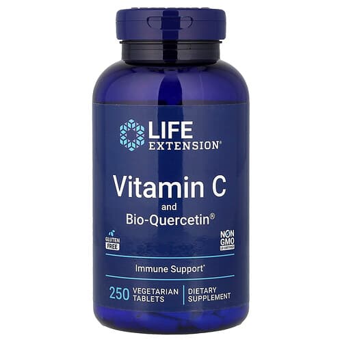 Life Extension Life Extension ビタミンC and Bio-Quercetin® ベジタリアンタブレット250粒 パッケージ画像