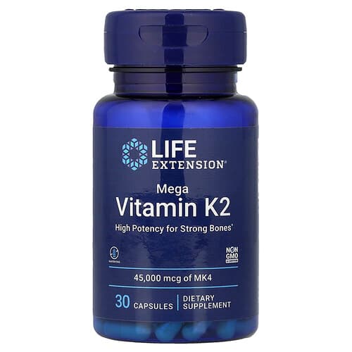 Life Extension ライフエクステンション メガビタミンK2 45,000mcg 30粒 パッケージ画像