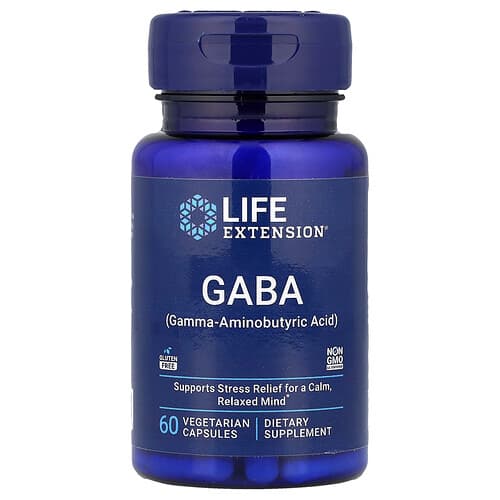 Life Extension Life Extension GABA ベジタリアンカプセル60粒 パッケージ画像