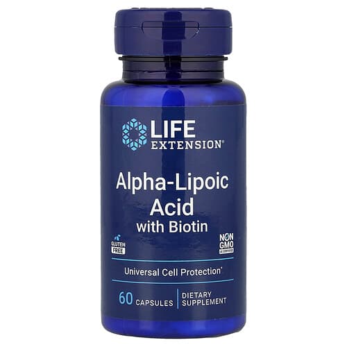 Life Extension Life Extension アルファリポ酸 ビオチン配合 60カプセル パッケージ画像