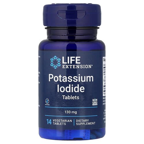 Life Extension Life Extension ポタシウム ヨウ化物 130mg ベジタリアンタブレット14粒 パッケージ画像