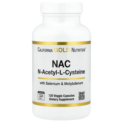 California Gold California Gold Nutrition N-アセチル-L-システイン モリブデンとセレン配合 ベジカプセル120粒 パッケージ画像