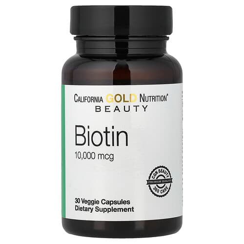 California Gold California Gold Nutrition ビオチン 10,000mcg ベジカプセル30粒 パッケージ画像