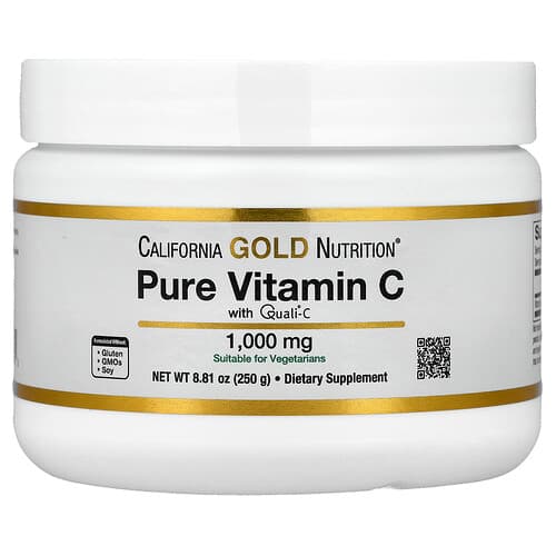 California Gold California Gold Nutrition ピュアビタミンC、Quali®-C パウダー、250g(8.81oz) パッケージ画像