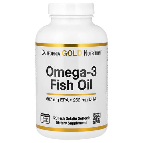 California Gold California Gold Nutrition オメガ3 フィッシュオイル ソフトジェル120粒（1粒あたり1,250mg） パッケージ画像