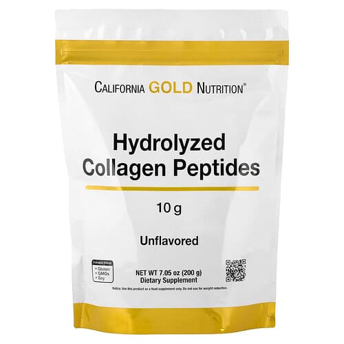 California Gold California Gold Nutrition ハイドロライズド コラーゲン ペプチド タイプI&III 無味 200g パッケージ画像