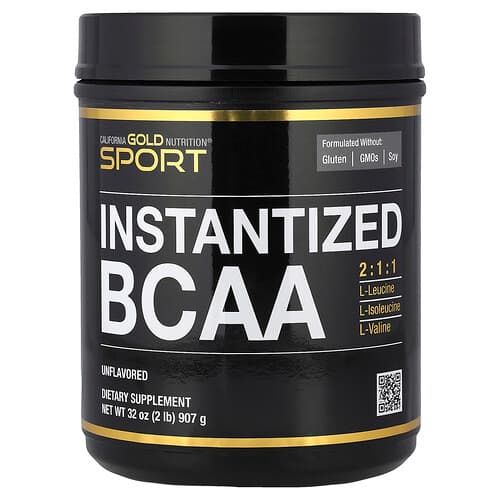 California Gold California Gold Nutrition インスタント化BCAA パウダー アンフレーバー 907g（2ポンド） パッケージ画像