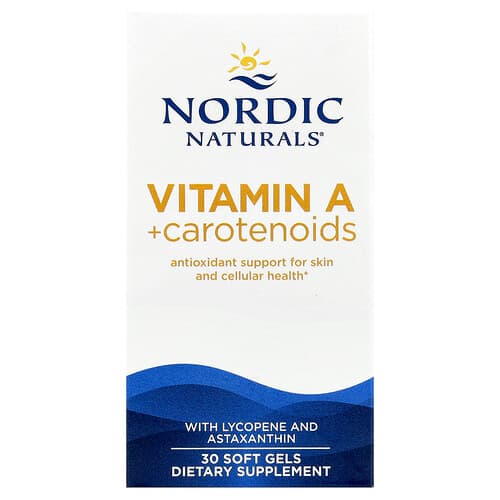 Nordic Naturals Nordic Naturals, ビタミンA + カロテノイド, ソフトジェル30粒 パッケージ画像