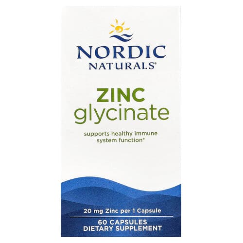 Nordic Naturals Nordic Naturals ジンク グリシネート 20mg 60粒 パッケージ画像