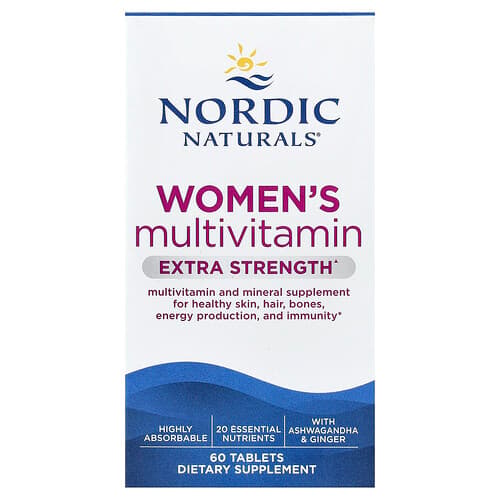 Nordic Naturals Nordic Naturals ウィメンズ マルチビタミン エクストラストレングス 60タブレット パッケージ画像