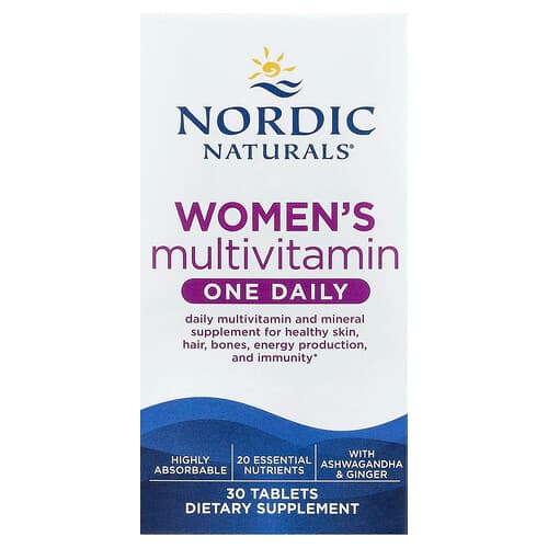 Nordic Naturals Nordic Naturals ウィメンズ マルチビタミン ワンデイリー タブレット30粒 パッケージ画像