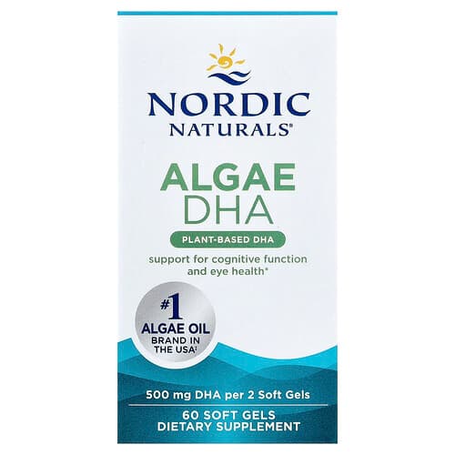 Nordic Naturals Nordic Naturals アルゲ DHA ソフトジェル60粒(1粒あたり250mg) パッケージ画像