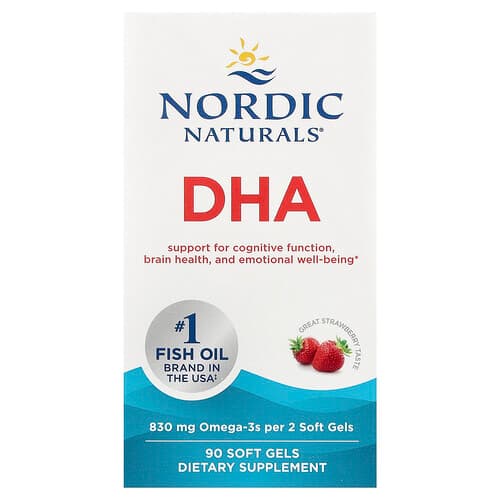 Nordic Naturals Nordic Naturals DHA ストロベリー ソフトジェル90粒 パッケージ画像