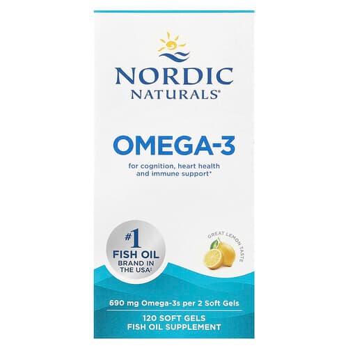 Nordic Naturals Nordic Naturals オメガ3 グレートレモン ソフトジェル120粒（1粒あたり345mg） パッケージ画像