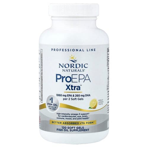 Nordic Naturals Nordic Naturals ProEPA Xtra™ レモン ソフトジェル120粒 パッケージ画像