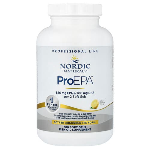 Nordic Naturals Nordic Naturals ProEPA™ レモン ソフトジェル180粒 パッケージ画像