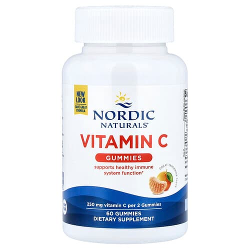 Nordic Naturals Nordic Naturals ビタミンCグミ タンジェリン 60粒(1粒あたり125mg) パッケージ画像