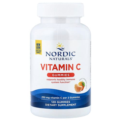 Nordic Naturals Nordic Naturals ビタミンC グミ、タンジェリン、120粒(1粒あたり125mg) パッケージ画像
