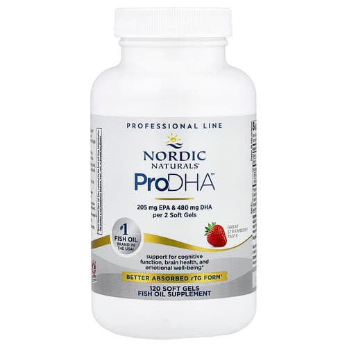 Nordic Naturals Nordic Naturals ProDHA™ ストロベリー ソフトジェル120粒 パッケージ画像