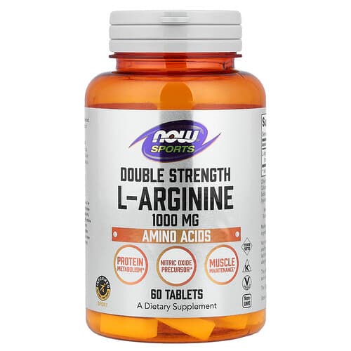 NOW Foods NOW Foods スポーツ L-アルギニン 1,000mg タブレット60粒 パッケージ画像