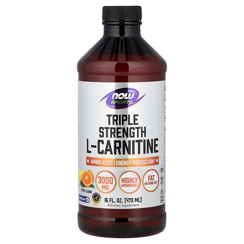NOW Foods NOW Foods スポーツ L-カルニチン トリプルストレングス シトラス 473ml パッケージ画像