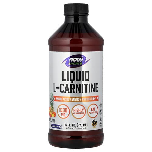 NOW Foods NOW Foods スポーツ L-カルニチン リキッド トロピカルパンチ 473ml パッケージ画像