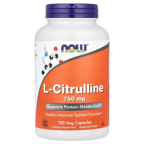 NOW Foods NOW Foods L-シトルリン 750 mg ベジカプセル180粒 パッケージ画像