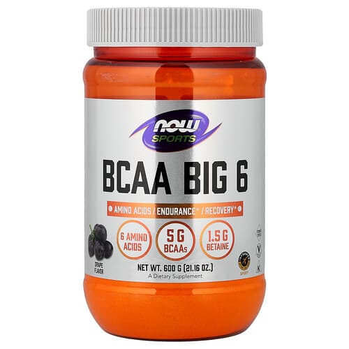 NOW Foods NOW Foods スポーツ BCAA Big 6 グレープ味 600g パッケージ画像