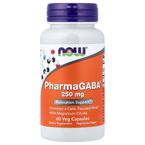 NOW Foods NOW Foods PharmaGABA® マグネシウムシトレート配合 ベジカプセル60粒 パッケージ画像