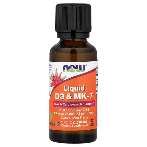 NOW Foods NOW Foods リキッドD-3&MK-7 ミント味 30ml パッケージ画像