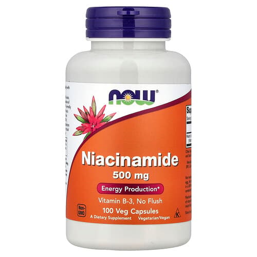 NOW Foods NOW Foods ナイアシンアミド 500mg ベジカプセル100粒 パッケージ画像