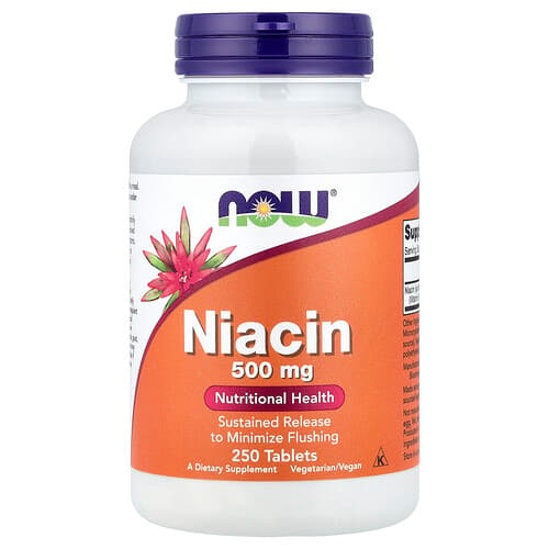NOW Foods NOW Foods ナイアシン 500 mg タブレット250粒 パッケージ画像