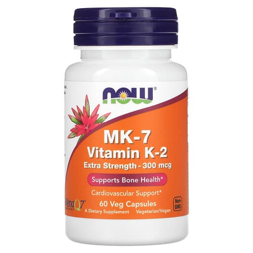 NOW Foods NOW Foods MK-7 ビタミンK-2 300mcg ベジカプセル60粒 パッケージ画像