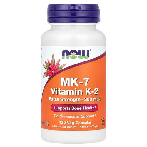 NOW Foods NOW Foods MK-7 ビタミンK-2 300mcg ベジカプセル120粒 パッケージ画像
