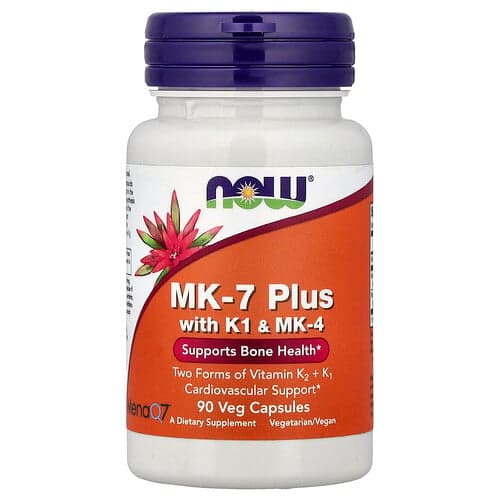 NOW Foods NOW Foods MK-7 Plus with K1 & MK-4 ベジカプセル90粒 パッケージ画像