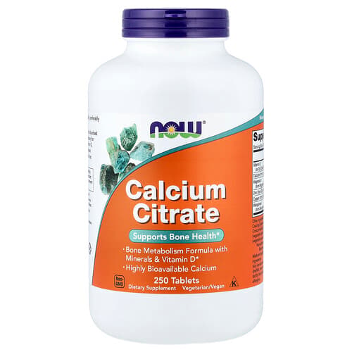 NOW Foods NOW Foods カルシウムクエン酸塩 250タブレット パッケージ画像