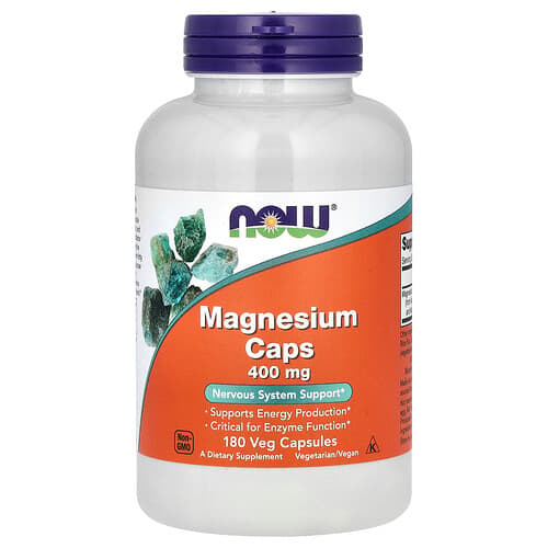 NOW Foods NOW Foods マグネシウム カプセル 400mg 180ベジカプセル パッケージ画像