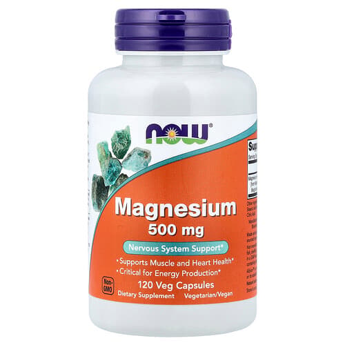 NOW Foods NOW Foods マグネシウム 500mg ベジカプセル120粒 パッケージ画像