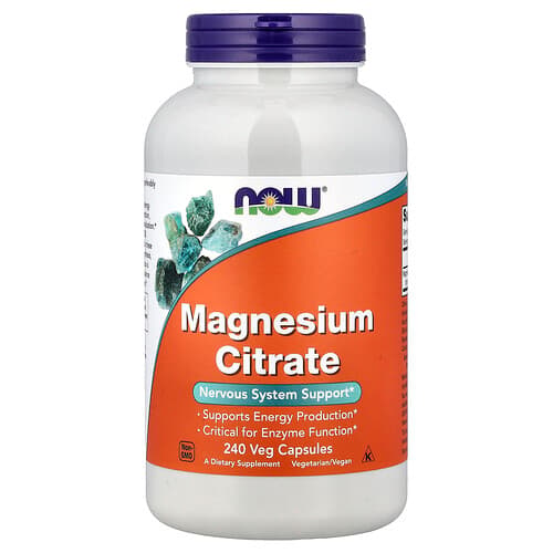 NOW Foods NOW Foods マグネシウムクエン酸塩 240ベジカプセル (1粒133mg) パッケージ画像
