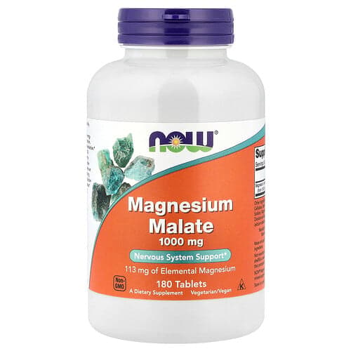 NOW Foods NOW Foods マグネシウムマレート 1,000mg 180粒 パッケージ画像